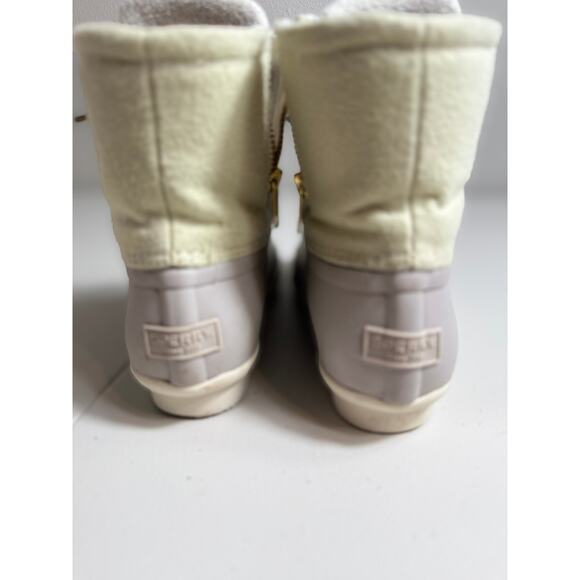 Sperry women's Saltwater Wool Duck boot waterproof lined lace up gray Sz 6 - Picture 5 of 11